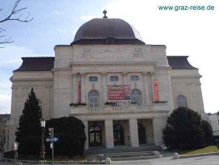 Die Oper in Graz - dahinter verbirgt sich ein süßer Bauernmarkt!